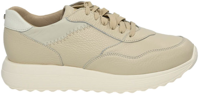 Sneakersy Stylowe Ryłko D1RY1_V_ _8TR Beżowe Skóra Naturalna