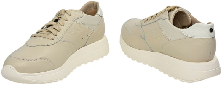 Sneakersy Stylowe Ryłko D1RY1_V_ _8TR Beżowe Skóra Naturalna