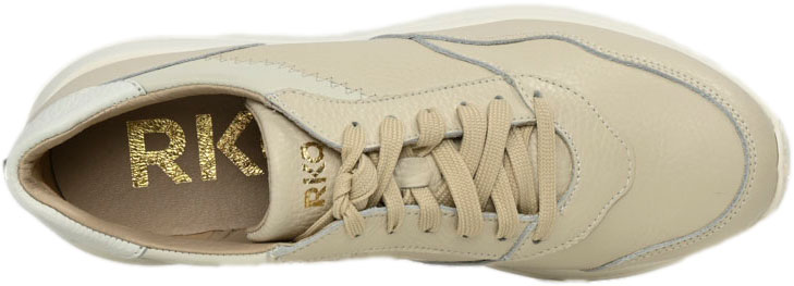 Sneakersy Stylowe Ryłko D1RY1_V_ _8TR Beżowe Skóra Naturalna