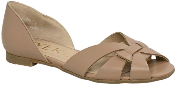 Sandały Modne Ryłko I1KS6__A__Z02F Beige Skóra Naturalna