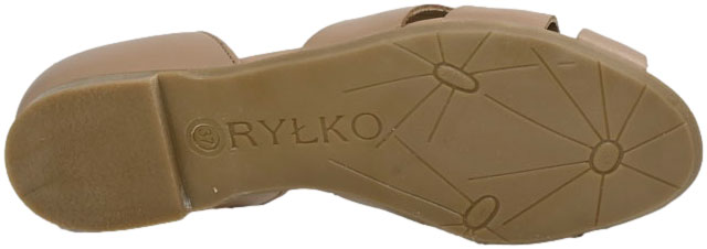Sandały Modne Ryłko I1KS6__A__Z02F Beige Skóra Naturalna