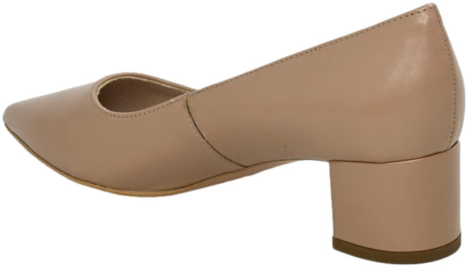 Czółenka Eleganckie Ryłko B4200___ _1IG Beżowe Skóra Naturalna