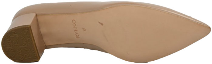 Czółenka Eleganckie Ryłko B4200___ _1IG Beżowe Skóra Naturalna