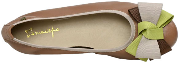 Baleriny Modne Maciejka P6801-14 00 Jasny Brąz Skóra Naturalna