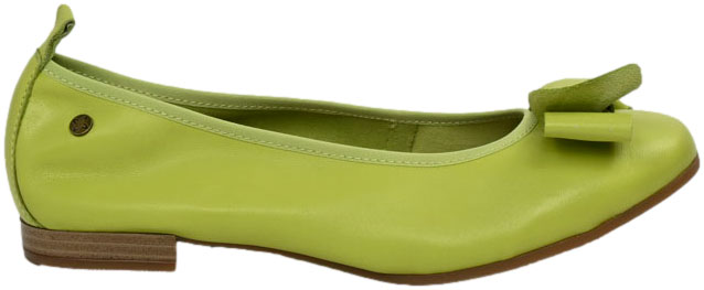 Baleriny Stylowe Maciejka P6802-09 00 Limonka Skóra Naturalna