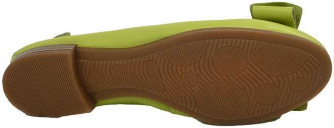 Baleriny Stylowe Maciejka P6802-09 00 Limonka Skóra Naturalna