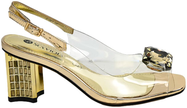 Sandały Modne Scaviola S-361 Gold Zlote