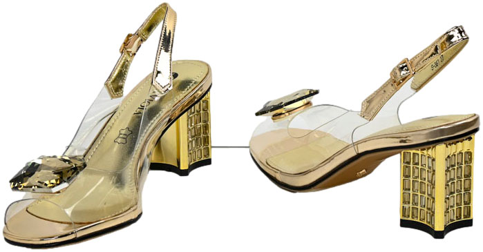 Sandały Modne Scaviola S-361 Gold Zlote