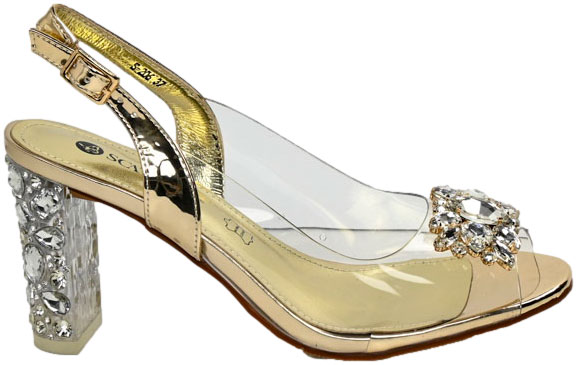 Sandały Stylowe Scaviola S-206 Gold Złote