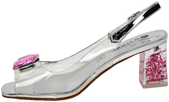 Sandały Modne Scaviola S-359 Silver Srebrne
