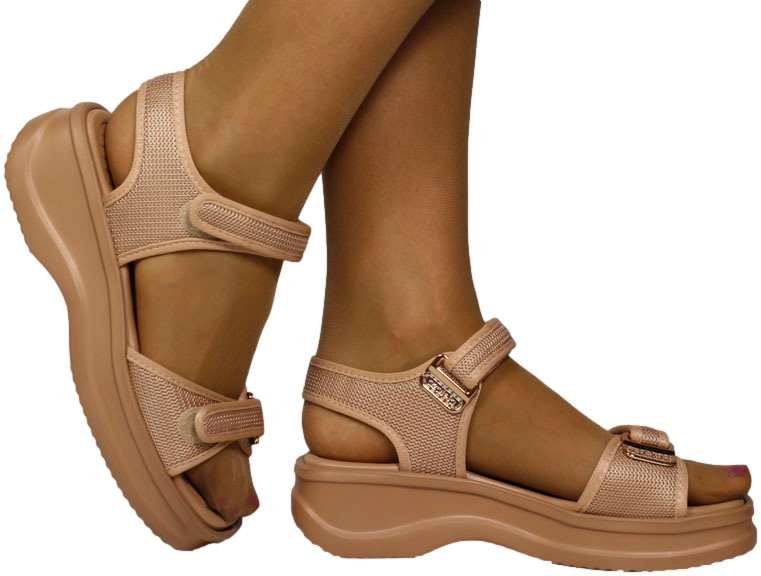Sandały Stylowe Azaleia 18451 Vera Therapy  AG360 Brown_TN