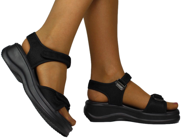 Sandały Wygodne Azaleia 18451 Vera Therapy 90142 Black_TN