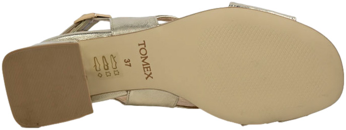 Sandały Polskie Tomex 1471 Złote Skóra Naturalna_TN