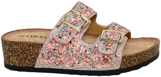 Klapki Stylowe Scaviola L-46 Pink Różowe