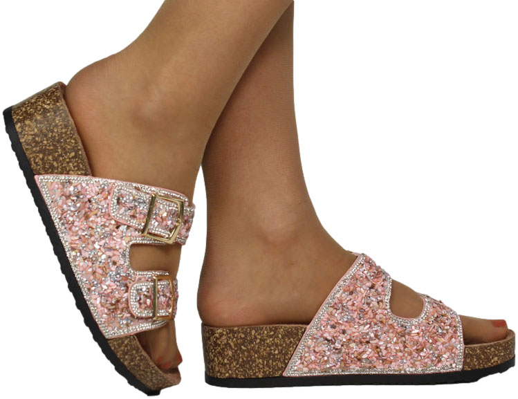 Klapki Stylowe Scaviola L-46 Pink Różowe