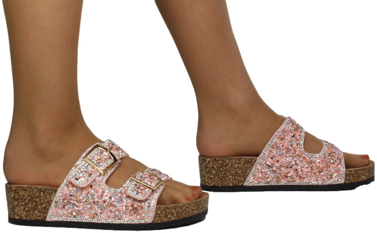 Klapki Stylowe Scaviola L-46 Pink Różowe