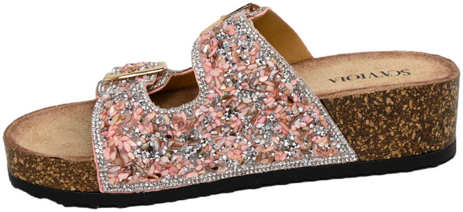 Klapki Stylowe Scaviola L-46 Pink Różowe