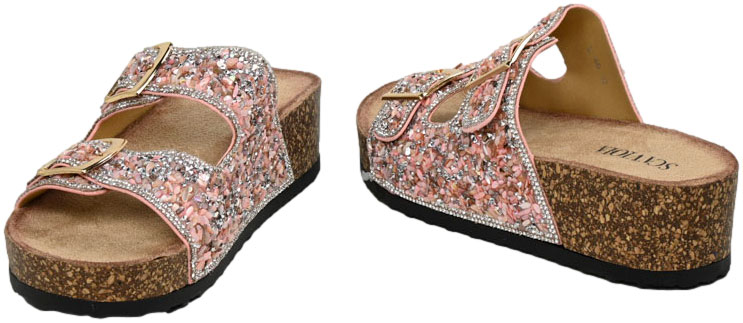 Klapki Stylowe Scaviola L-46 Pink Różowe