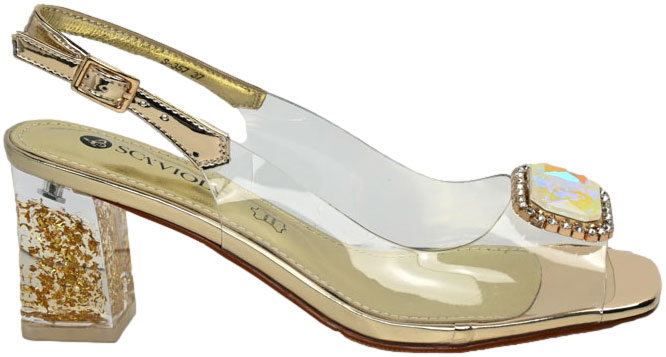 Sandały Stylowe Scaviola S-357 Gold Złote 