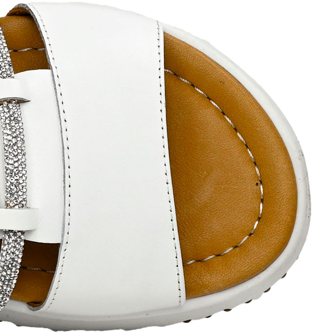 Sandały Stylowe Venezia B032 White Białe Skórzane Naturalna