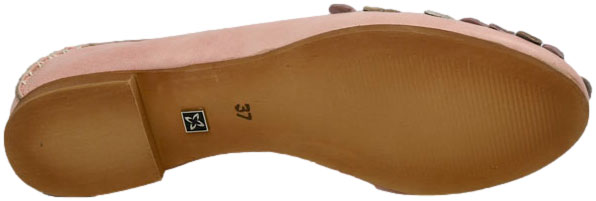Baleriny Stylowe Maciejka 01358-51 Różowe Skóra Naturalna