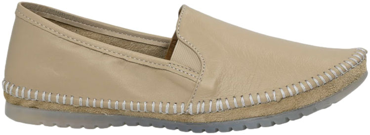 Espadryle Polskie Maciejka T3512-04 Beżowe Skóra Naturalna