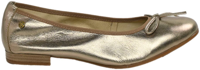 Baleriny Modne Maciejka P6800-25 00 Złote Skóra Naturalna