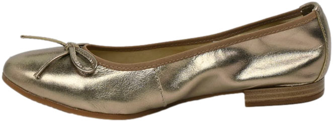 Baleriny Modne Maciejka P6800-25 00 Złote Skóra Naturalna
