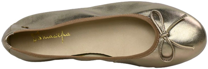 Baleriny Modne Maciejka P6800-25 00 Złote Skóra Naturalna