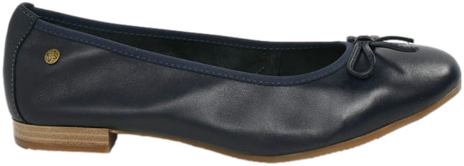 Baleriny Polskie Maciejka P6800-25 00 Granat Skóra Naturalna