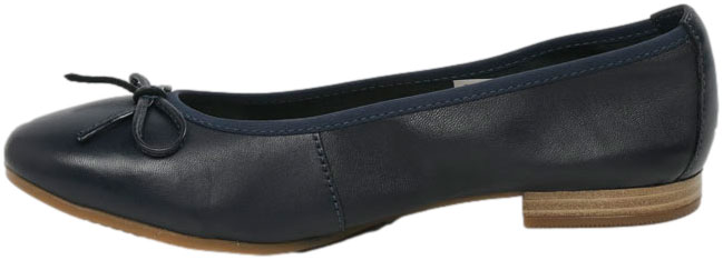 Baleriny Polskie Maciejka P6800-25 00 Granat Skóra Naturalna