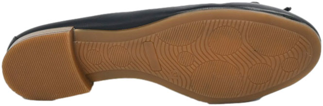 Baleriny Polskie Maciejka P6800-25 00 Granat Skóra Naturalna