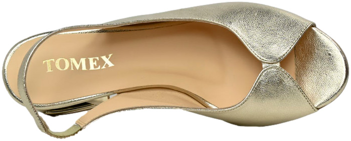 Sandały Stylowe Tomex 1518/2 Złoty Skóra Naturalna_TN