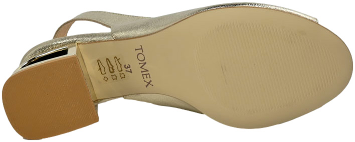 Sandały Stylowe Tomex 1518/2 Złoty Skóra Naturalna_TN