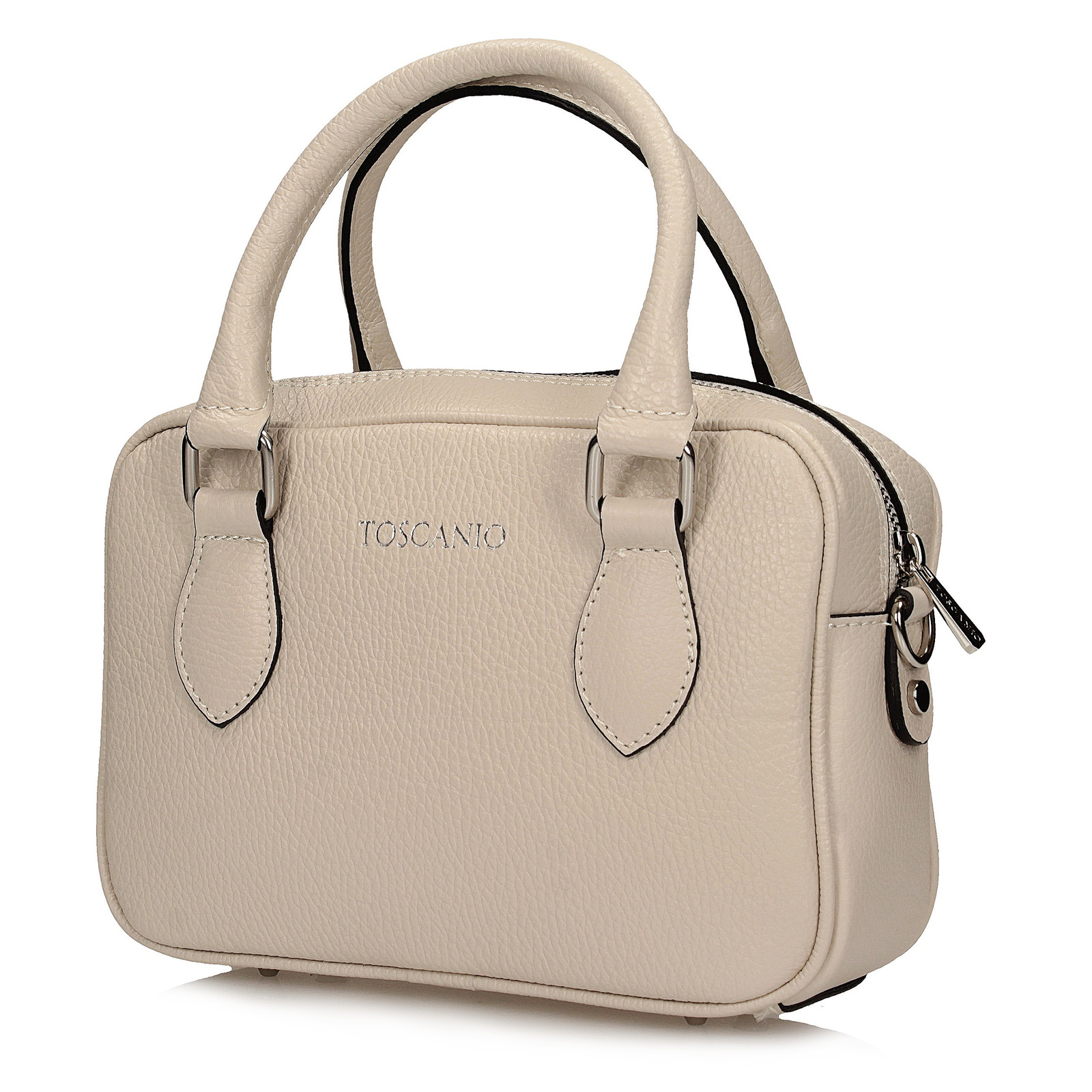 Torebka Toscanio G14 Krem D37 Skóra Naturalna