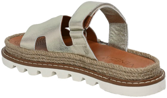 Klapki Stylowe Venezia E109LEGOOBK029 Złoty Skóra Naturalna