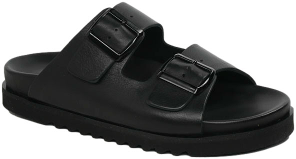 Klapki Modne Venezia E105LEBLOBK029 Czarny Skóra Naturalna
