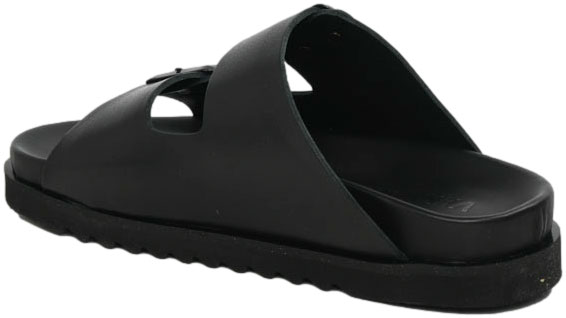 Klapki Modne Venezia E105LEBLOBK029 Czarny Skóra Naturalna