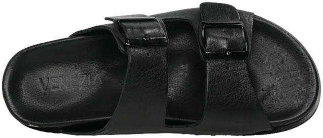 Klapki Modne Venezia E105LEBLOBK029 Czarny Skóra Naturalna