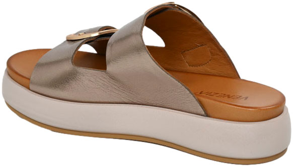 Klapki Stylowe Venezia E038LEGOOBK041 Złoty Skóra Naturalna