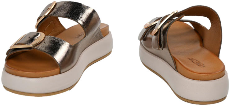 Klapki Stylowe Venezia E038LEGOOBK041 Złoty Skóra Naturalna