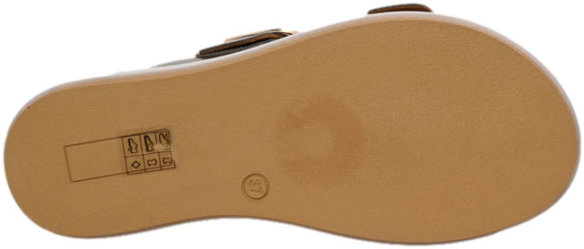 Klapki Stylowe Venezia E038LEGOOBK041 Złoty Skóra Naturalna