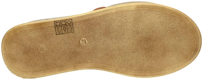Klapki Eleganckie Venezia B046LEGOOBK043 Złoty Skóra Naturalna