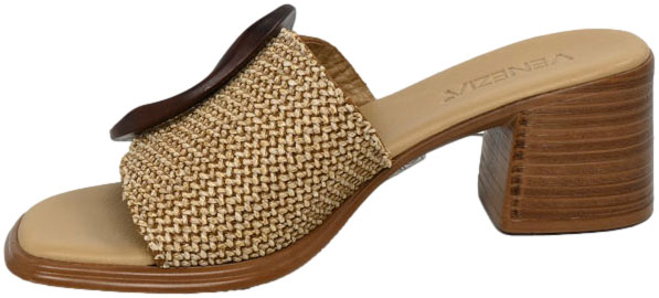 Klapki Eleganckie Venezia R0021NBEOBK144 Beż Skóra Naturalna