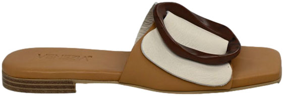 Klapki Stylowe Venezia R018LEWHOBK144 Biały Skóra Naturalna