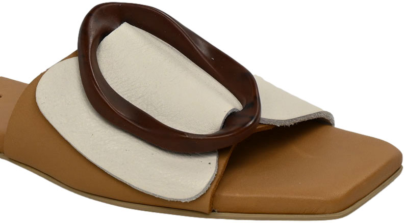Klapki Stylowe Venezia R018LEWHOBK144 Biały Skóra Naturalna