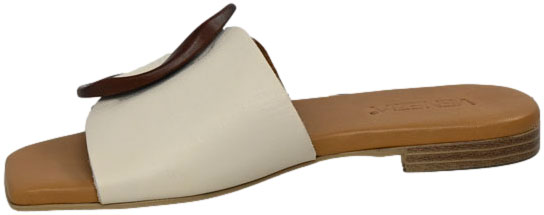 Klapki Stylowe Venezia R018LEWHOBK144 Biały Skóra Naturalna