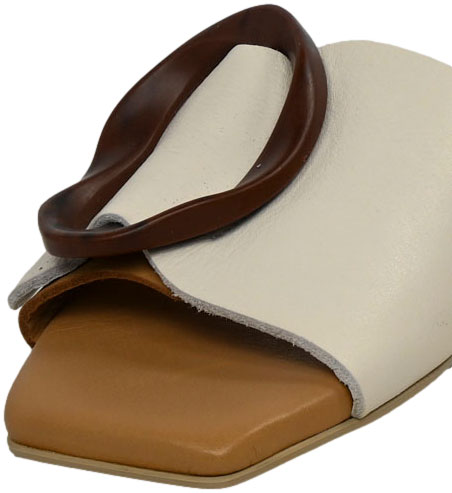 Klapki Stylowe Venezia R018LEWHOBK144 Biały Skóra Naturalna