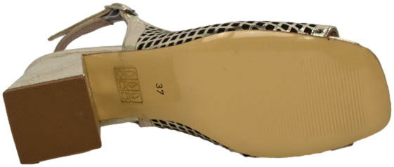 Sandały Stylowe Venezia L063LEGOOBSO033 Złoty Skóra Naturalna