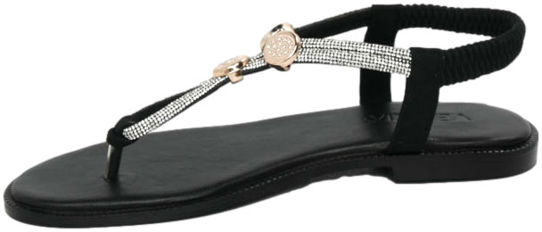 Sandały Stylowe Venezia R058SUBLOBS047 Czarny Skóra Naturalna